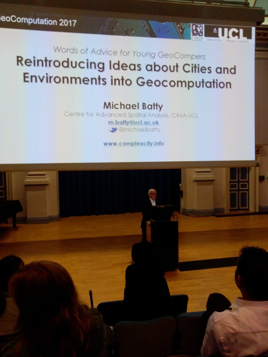 ajheppenstall's tweet photo. Finally I find out where I've been going wrong...Keynote on advice for Geocompers @jmichaelbatty #GeoComp2017 https://t.co/cl5wc7vbkC