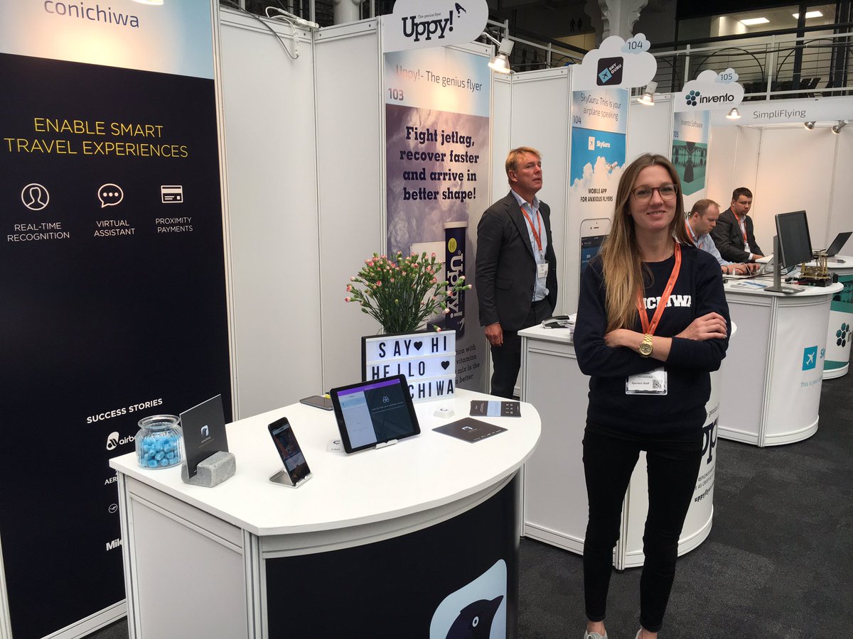 conichiwaBerlin's tweet photo. Digital customer expieriences @airlinesblog #Aviationfest #booth102 #aviation #innovationzone https://t.co/mYSYckAfoS