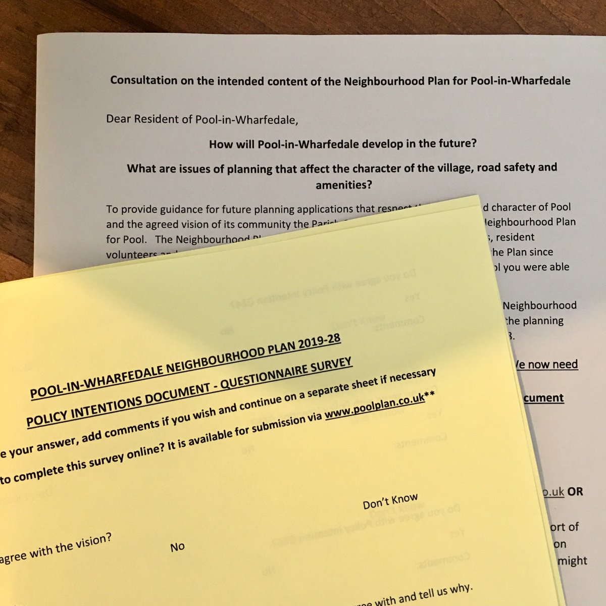 Residents will soon be receiving document about the Pool-in-Wharfedale Neighbourhood Plan. Please join in ✍️ t4t.pw/2j8fRj5