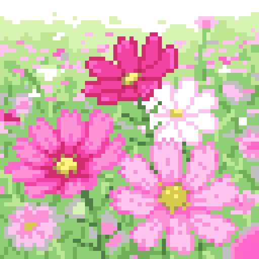 あうたろ على تويتر コスモス たまには花も描いてみる Dotpict Pixelart ドット絵 花 コスモス