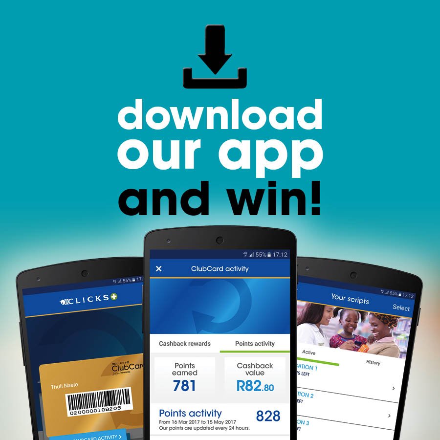 Download our app before 30 Sept and you could WIN your share of R20,000 worth of ClubCard points! Find out more > http://bit.ly/2f6AmrGΒ