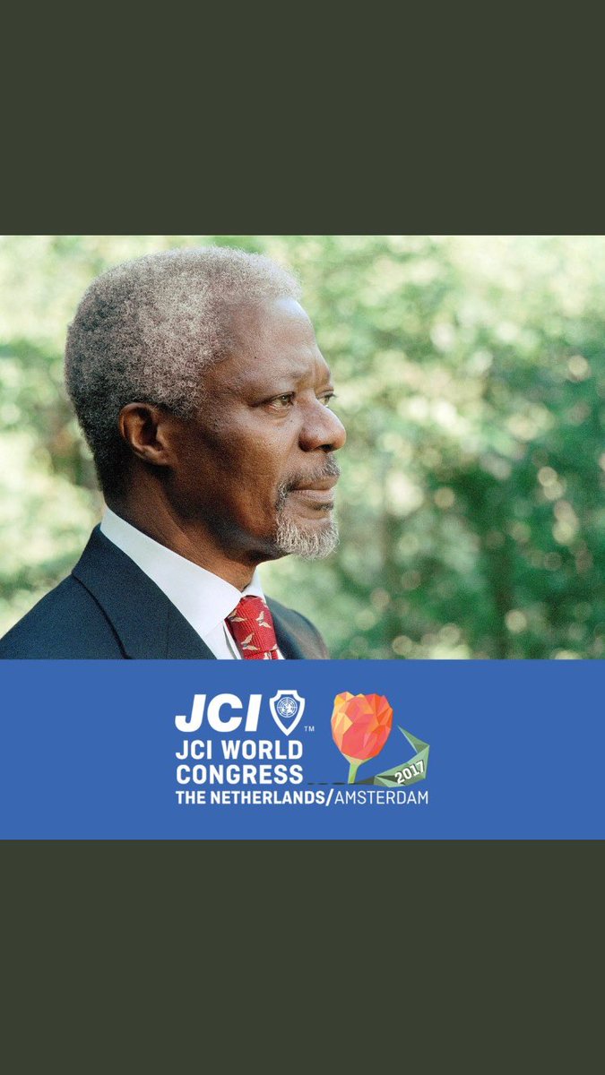 JCI_Switzerland's tweet photo. Remember ! Former Secretary-General of the @UN @KofiAnnan as the keynote speaker. #JCIWC2017 https://t.co/MtEU7qzUb9