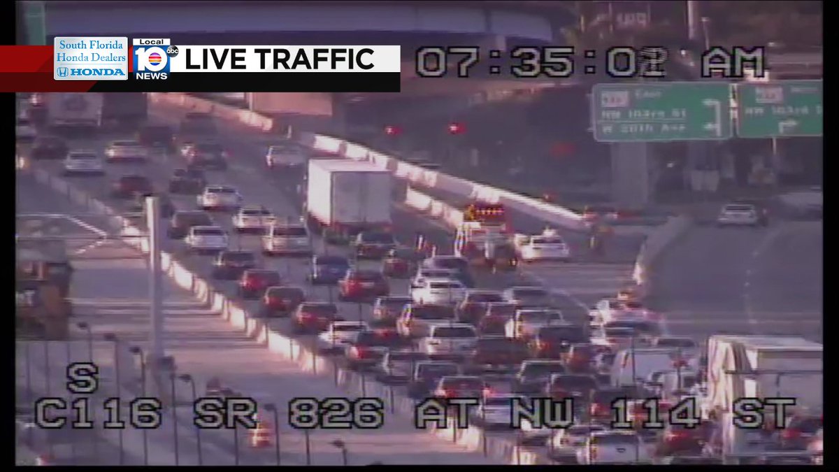 Broken Down Car on SR-826 SB approaching NW 114th St #traffic https://t.co/ty33cQelQM