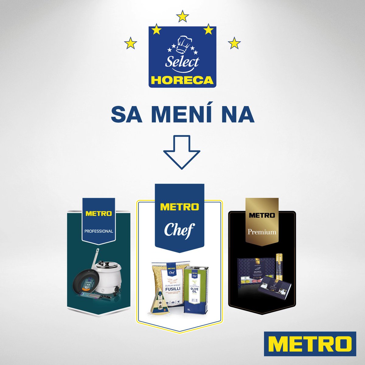 METRO SK on X: Horeca Select sa mení na značky METRO Professional, METRO  Chef a METRO Premium! :)  / X