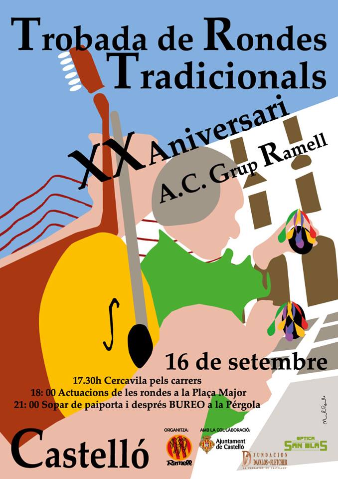 El dissabte 16 de Setembre la Trobada de Rondes Tradicionals marcarà l'inici del XXé aniversari de l'A.C. Grup Ramell. Us esperem!!!