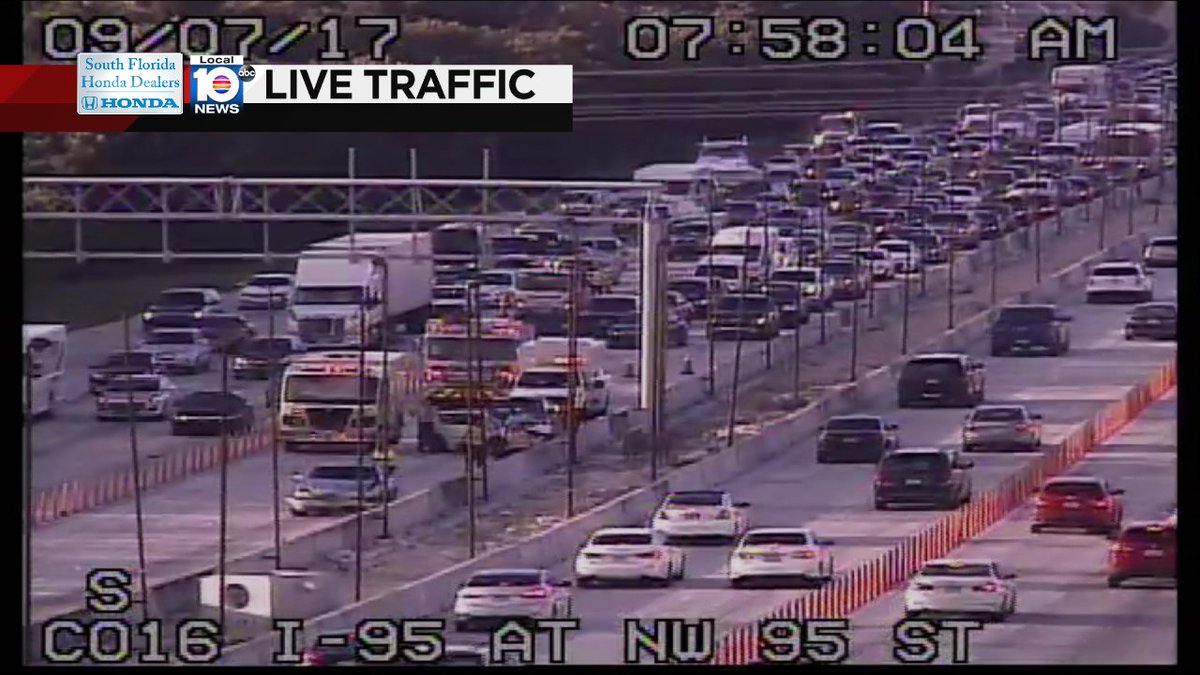 Avoid the Express Lanes in Miami-Dade County! Crash on I-95 NB at NW 95th St #traffic #miami https://t.co/6jS64yo6MU