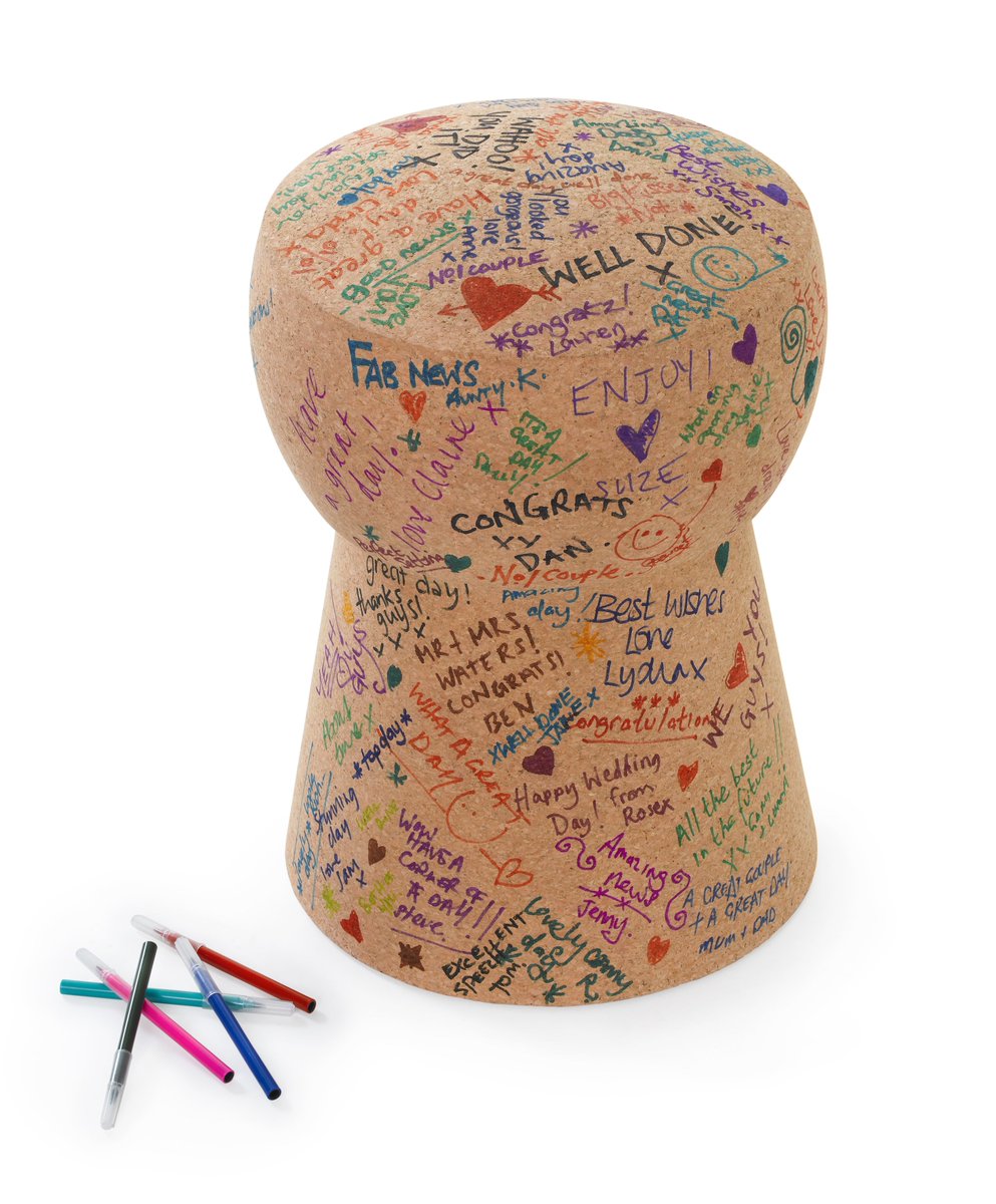 XLCORK's tweet photo. The Giant Champagne Cork Stool 'Do it Yourself' from XLCORK is the ultimate alternative guestbook for weddings and other celebratory events. https://t.co/A6es9U2VGH