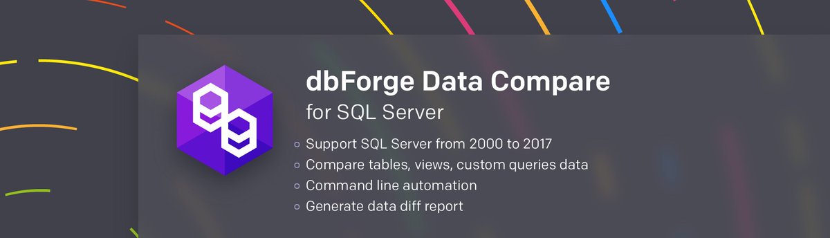 DevartSoftware's tweet image. How can #DataCompare facilitate your work? 
See when #dbForge Data Compare for #SQLServer is effective buff.ly/2eNwnDE #SQLTools