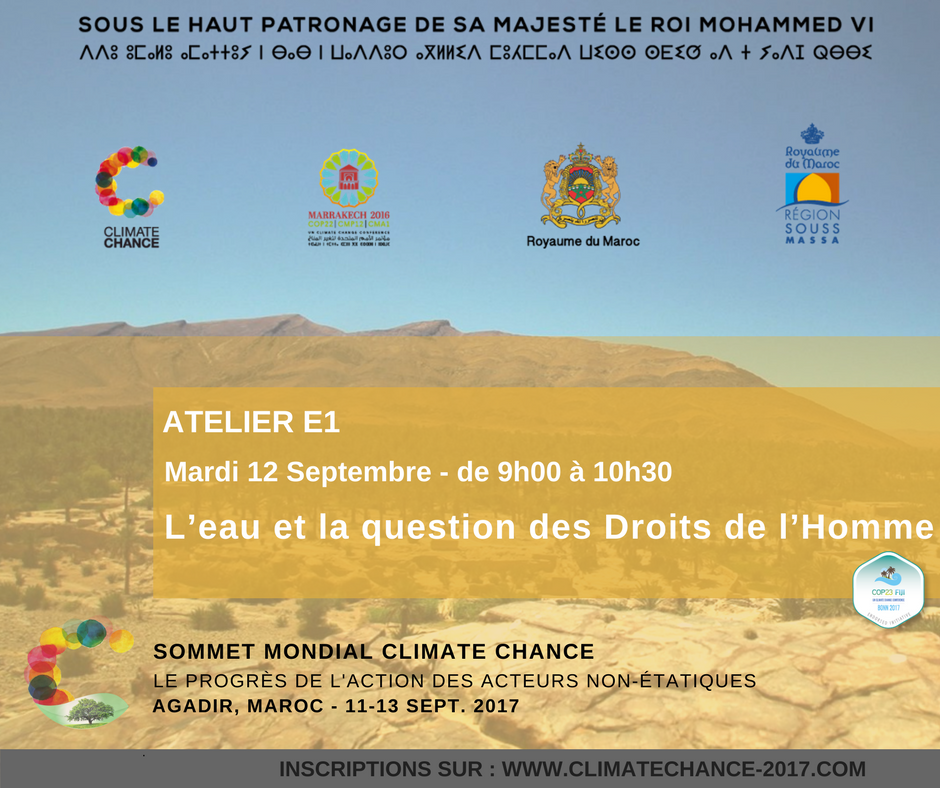 Garantir le droit à l'eau des populations et évaluer les politiques de l'eau, exemples et solutions #ccagadir2017