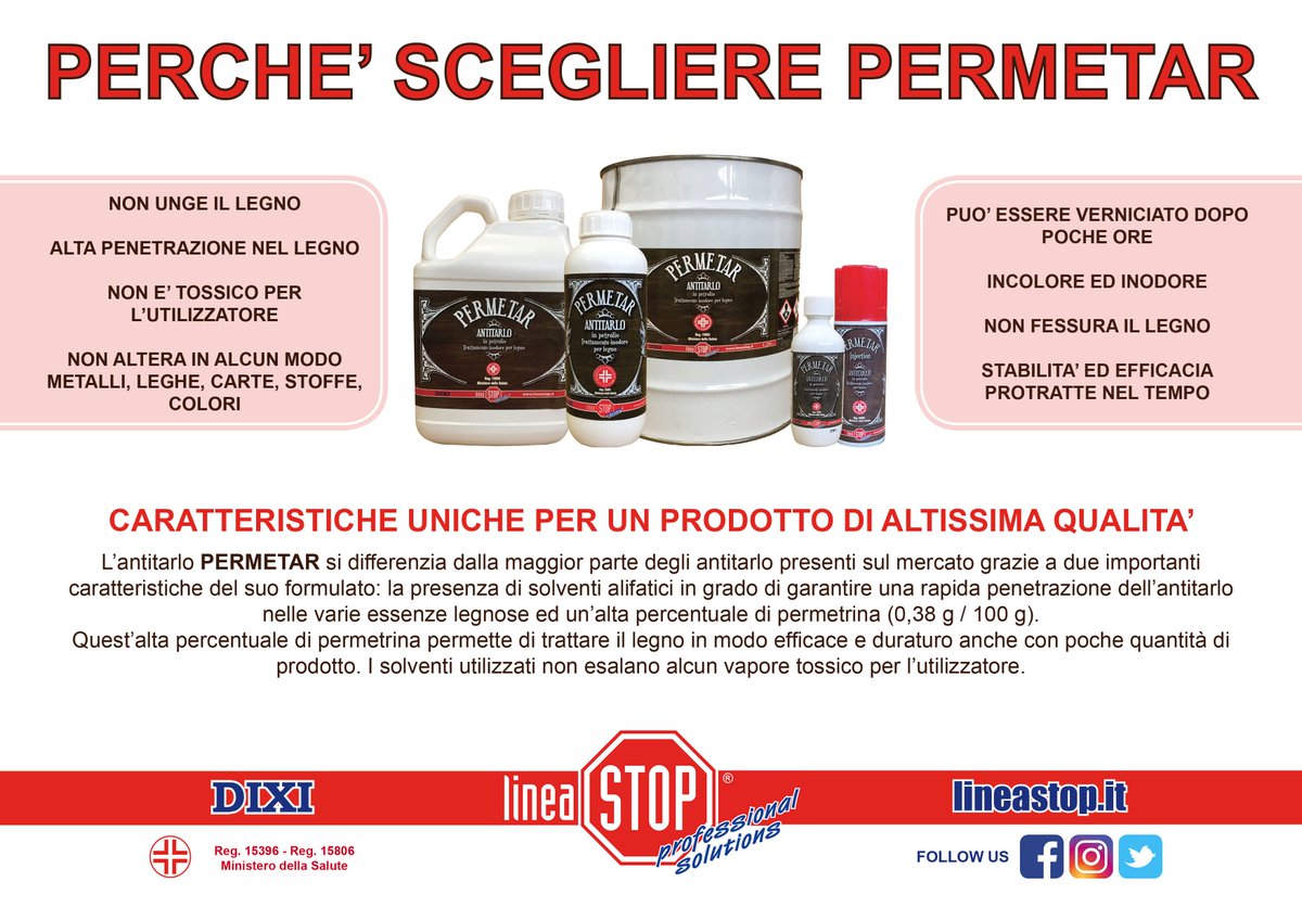 DIXI_srl's tweet photo. Stai cercando un antitarlo per il trattamento del legno?
Scegli PERMETAR, antitarlo inodore per il trattamento del legno.
#antitarlo #legno https://t.co/ArmSp6vGe4