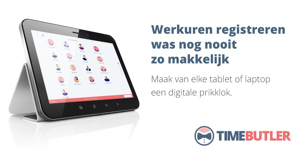 TimeButlerNL's tweet photo. Werkuren registreren met je tablet of laptop? Bekijk de mogelijkheden en gratis demo op https://t.co/hyx6ZrXpB1 #urenregistratie #prikklok https://t.co/SRszuBZiB1