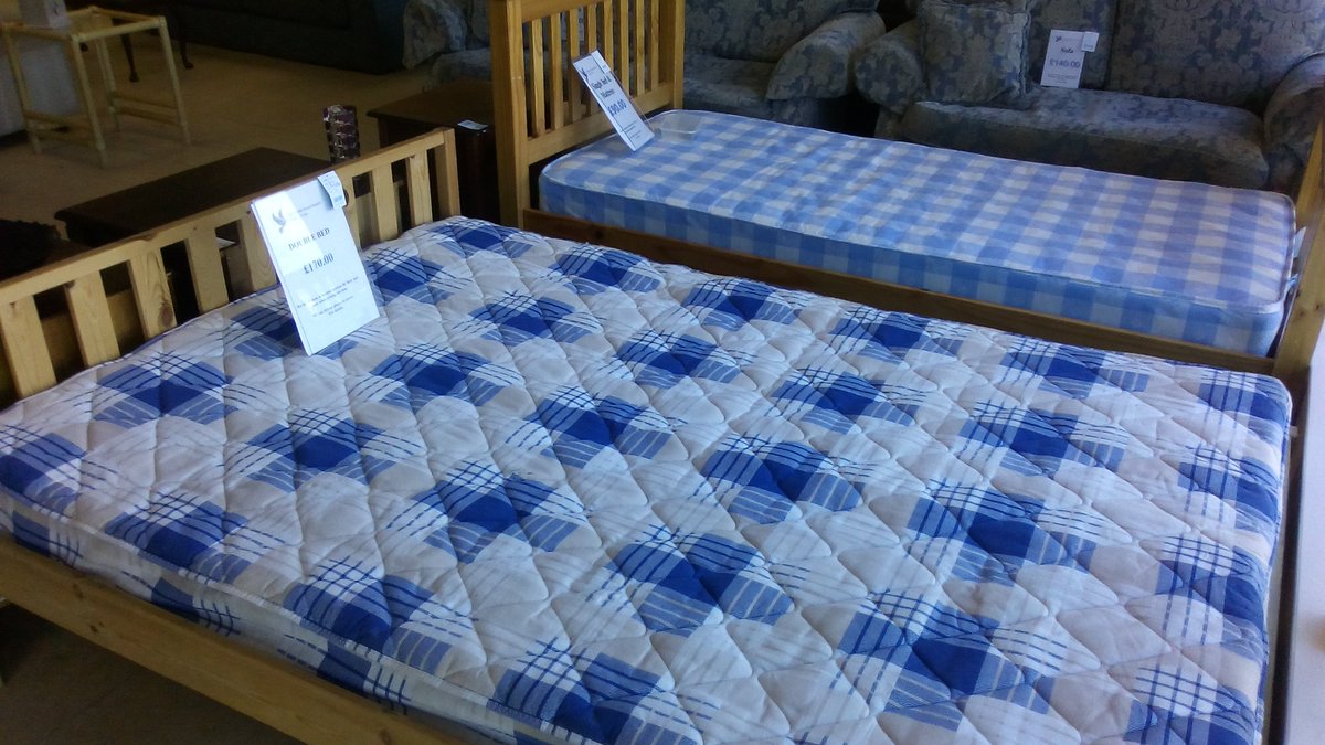 Double bed and mattress £170. Single bed and mattress £90
