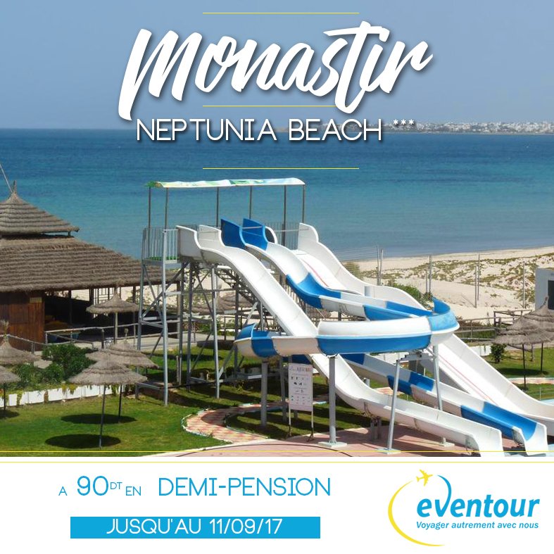 eventourTN's tweet photo. #Promo #Hôtel #Neptunia #Beach 3* #Monastir
Infoline 23398000
#eventour #tunisie #trip #voyage #tourisme
https://t.co/qySczKAgOb https://t.co/mqtmBVUROt