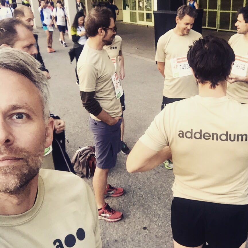 Das #qvv Team beim #businessrun #endspurt