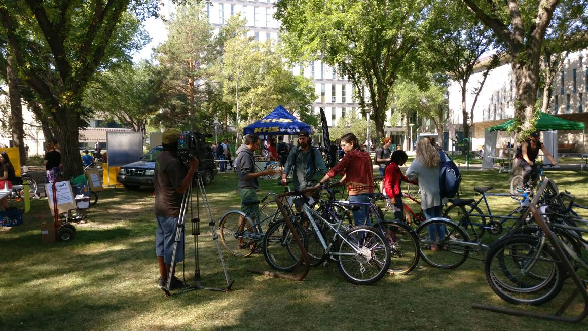 Hike, Bike, and Roll is happening on campus! Come check out the bike sale, grab a free tuneup, or just learn about active transportation!