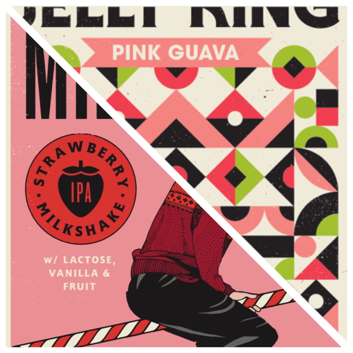 2 new brew releases tomorrow: PINK GUAVA JELLY KING 🍬(5.6%, $7.50, no limits) &amp; STRAWBERRY MILKSHARK 🍓(7%, $7.50, limit 3/person)