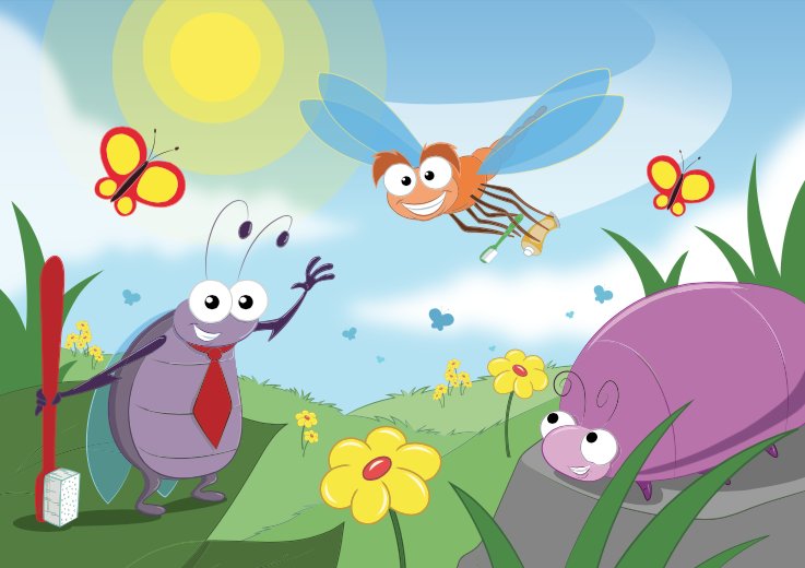 We're looking forward to Friday! And so are these happy bugs we designed for Canton Pediatric Dentistry! 🐞🐛