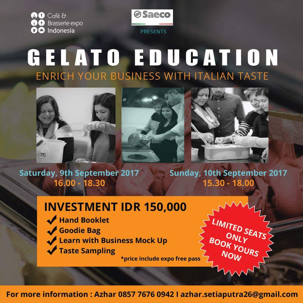 RPE_FLEI's tweet photo. Ikuti Gelato Education, disini kamu bisa belajar cara membuat gelato yang eunaak &amp; bisa jadi sumber income kamu!
#jakarta #bisnis #flei2017 https://t.co/KeKefOAlwt