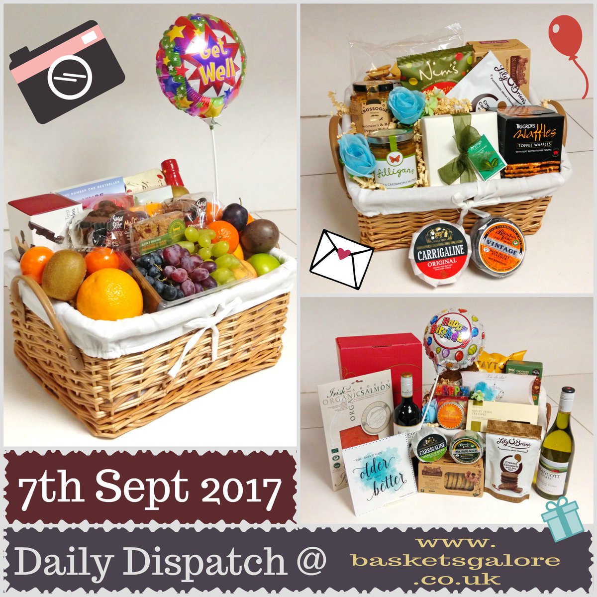 BasketsGalore's tweet photo. Daily #giftbasket dispatches! Retweet &amp; Follow to #win Info: https://t.co/zA2p8LsSBN  Rules: https://t.co/pvJw9BeJSs https://t.co/afrXdG9PmZ