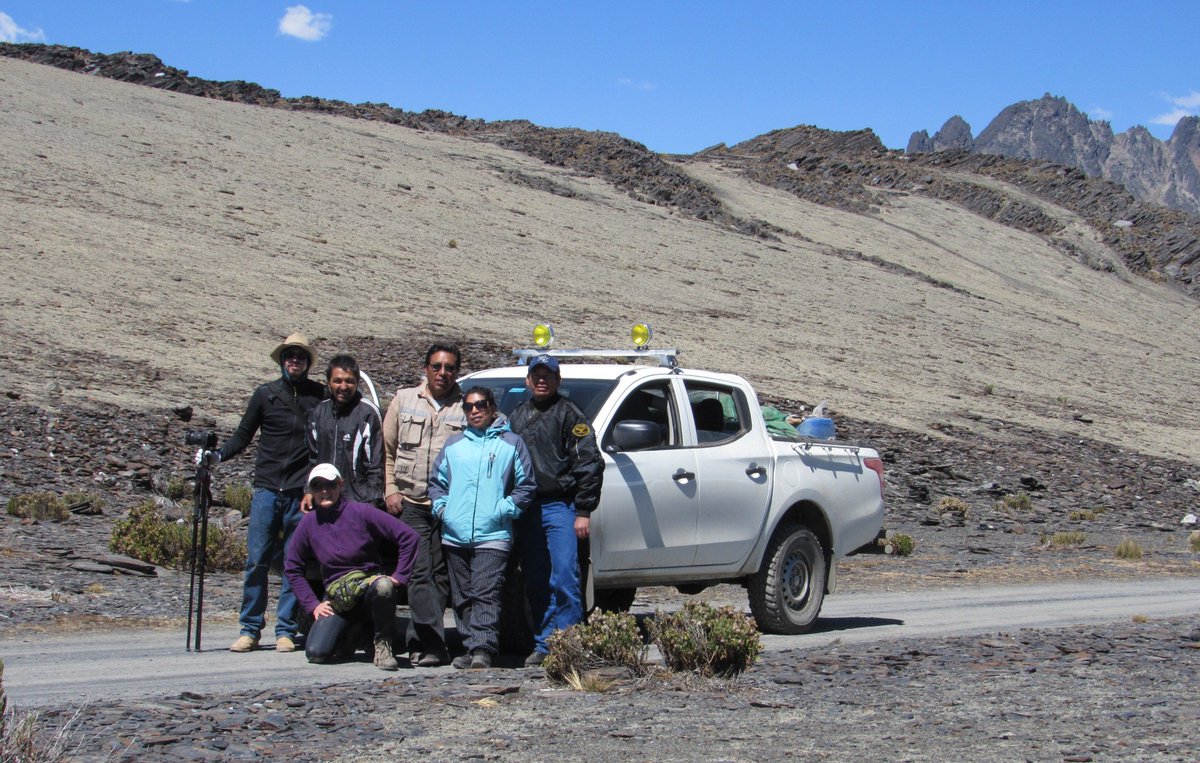 armonia_bolivia's tweet photo. Armonía's #Polylepis team on rough mountain roads at Paso Sánchez towards Puina y Keara. Spectacular landscapes on the 14 hours long trip. https://t.co/ZYk6AK3gj0