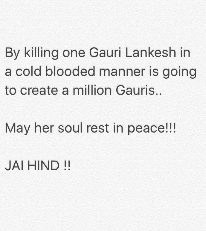 PawanKalyan's tweet photo. #GauriLankesh #8 https://t.co/tqZrRPbDRB