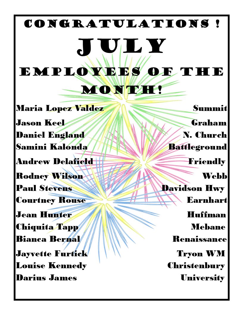 IceAgeMgt's tweet photo. SHOUT OUT to our JULY Employees of the MONTH!! PROUD to have such amazing crew! THANK YOU!! @McD_Triad  @McD_CLTArea https://t.co/5fn5TLd3BJ