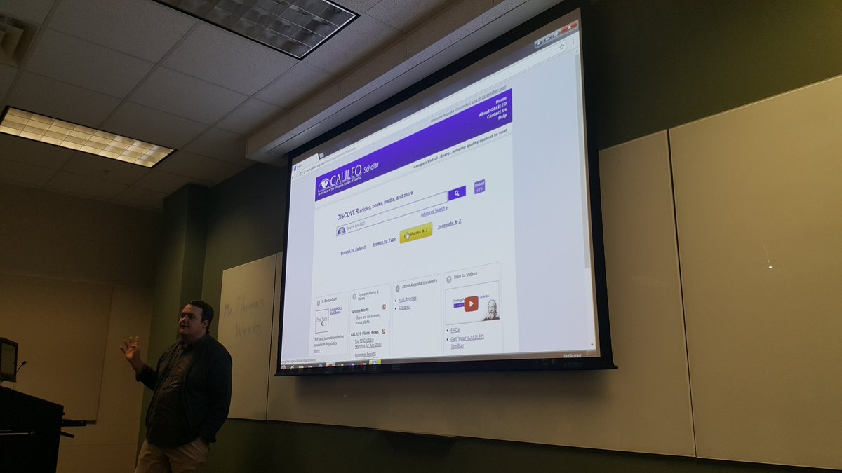 KimDaviesPhD's tweet photo. Thanks Librarian Thomas Weeks for reaching my Methods students today @AUG_JAGWIRE https://t.co/CdzktNNVU8