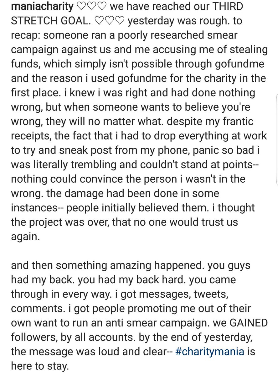 maniacharity's tweet image. ♡♡♡ WE HAVE REACHED OUR SECOND STRETCH GOAL.♡♡♡

please read all of my comments in the caption and good god, I love you all.