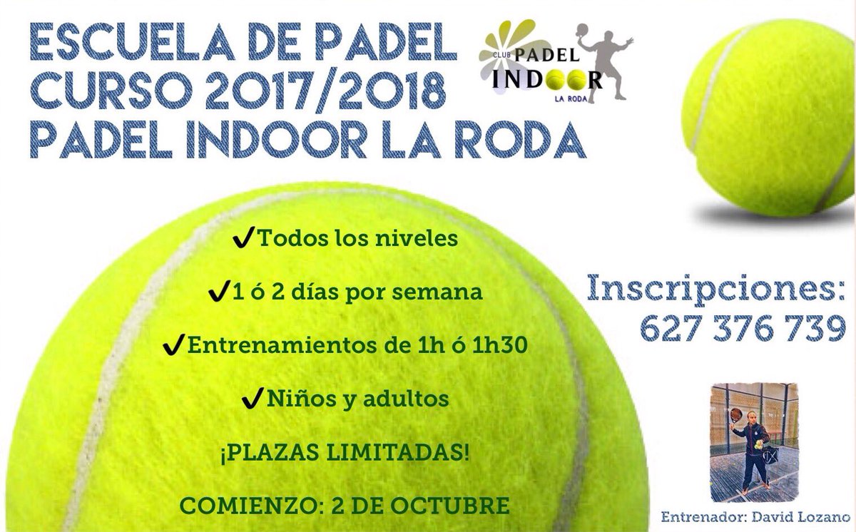 PadelIndoorLR's tweet photo. Estamos preparando el nuevo curso. Elige cómo te lo vas a pasar mejor... https://t.co/t299oi4X4C