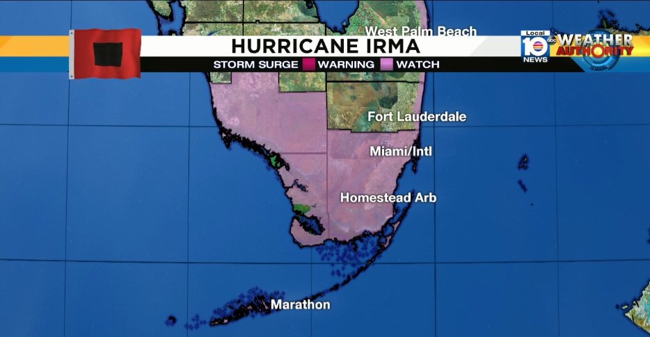 South Florida under Hurricane Watch for #Irma bit.ly/2eO1yi8?utm_me… https://t.co/ra8STKBR1H