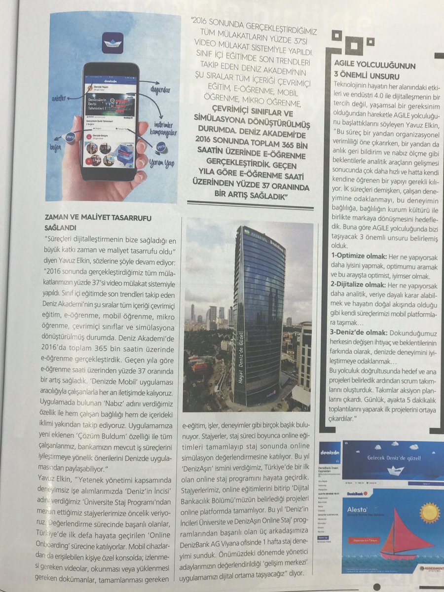 Platin dergisinin Eylül sayısında "Dijital İK alanında Türkiye'de fark yaratan 25 şirket" dosyasında bizim "Agile" dönüşüm hikayemiz de var.