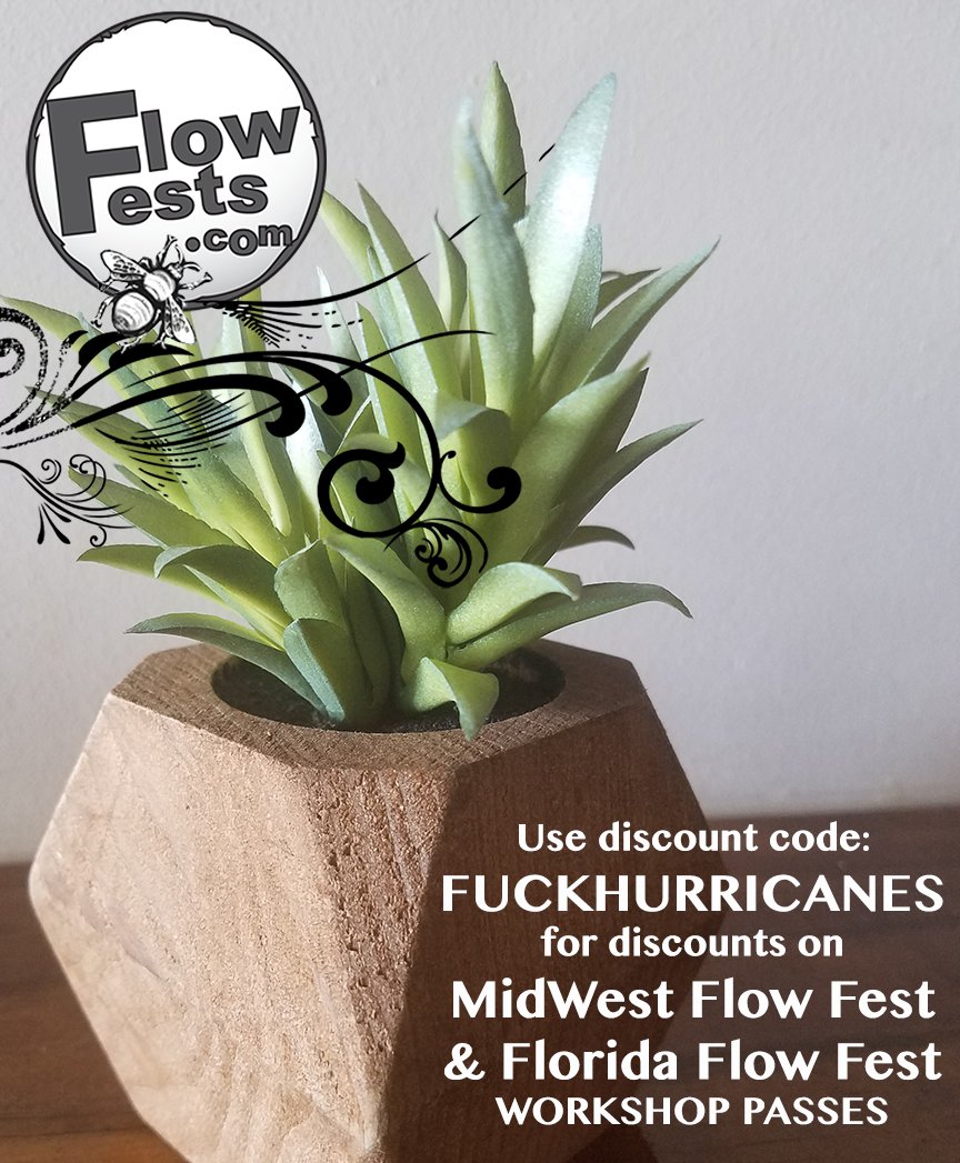 FlowFests's tweet photo. Use discount code: FUCKHURRICANES for discounts on MidWest Flow Fest & Florida Flow Fest WORKSHOP PASSES
#irmagawd #flowfests #flourish https://t.co/NUOaSYkx25