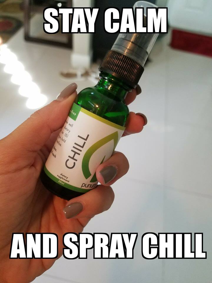 PuriumHealthPro's tweet photo. Stay calm and spray Chill! :)
(Photo from Jane Calendrillo) https://t.co/tGeHck8GQ7