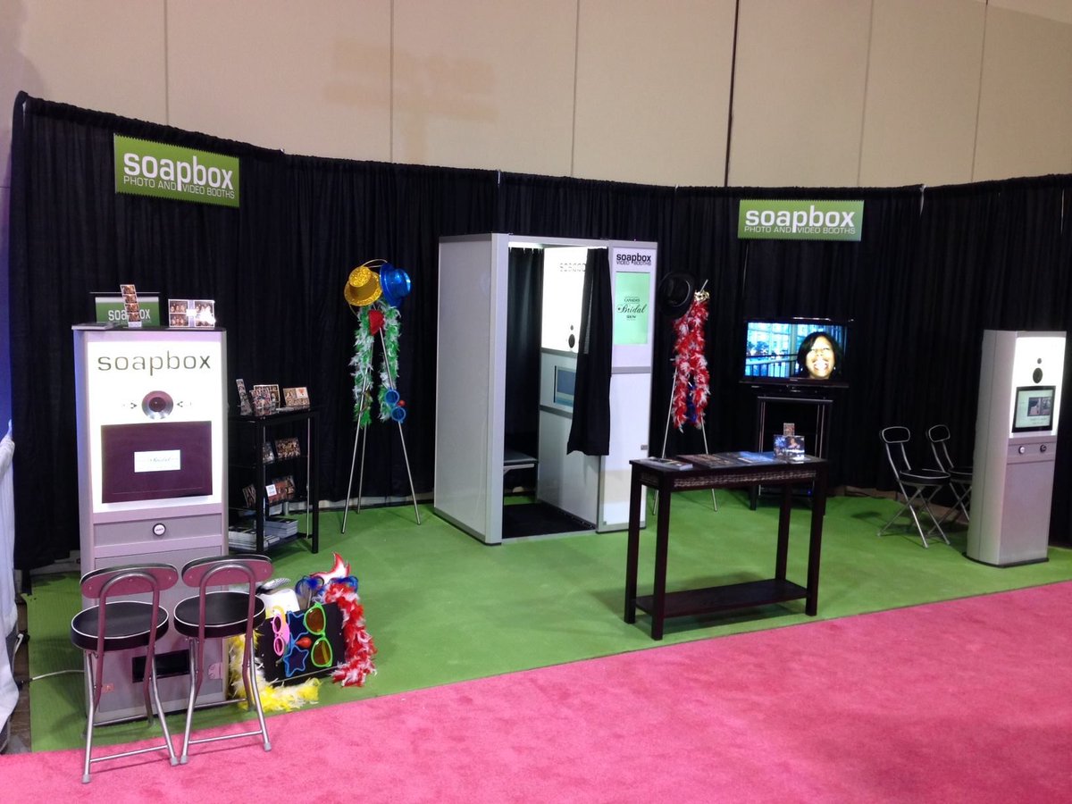 Soapbox Booths (@soapboxbooth) on Twitter photo Sample our #photobooth's and #videobooth's before your #bigday!
<a href="/BrideShowCanada/">Canada's Bridal Show</a> Sept 8-10.
#weddings #entertainment #Toronto Sample our #photobooth's and #videobooth's before your #bigday!
<a href="/BrideShowCanada/">Canada's Bridal Show</a> Sept 8-10.
#weddings #entertainment #Toronto