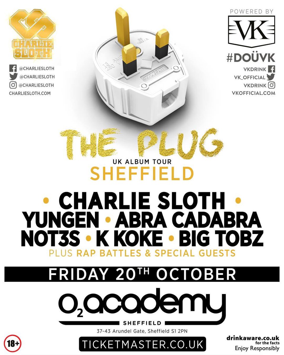 GBE_RJ's tweet photo. Sheffield Catch Us Supporting @CharlieSloth @abznoproblem17 Gonna Be Lit #ountonation 🌎 https://t.co/wwOBdlw0d1