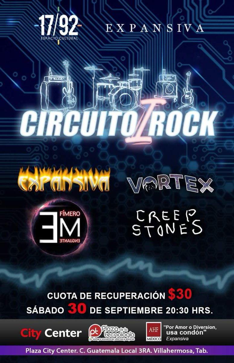 efimerobanda's tweet image. A todos quedan invitados a nuestro debut cómo banda en el primer circuito Rock en Villahermosa, Tab. Alternando con nuestros amigos.
