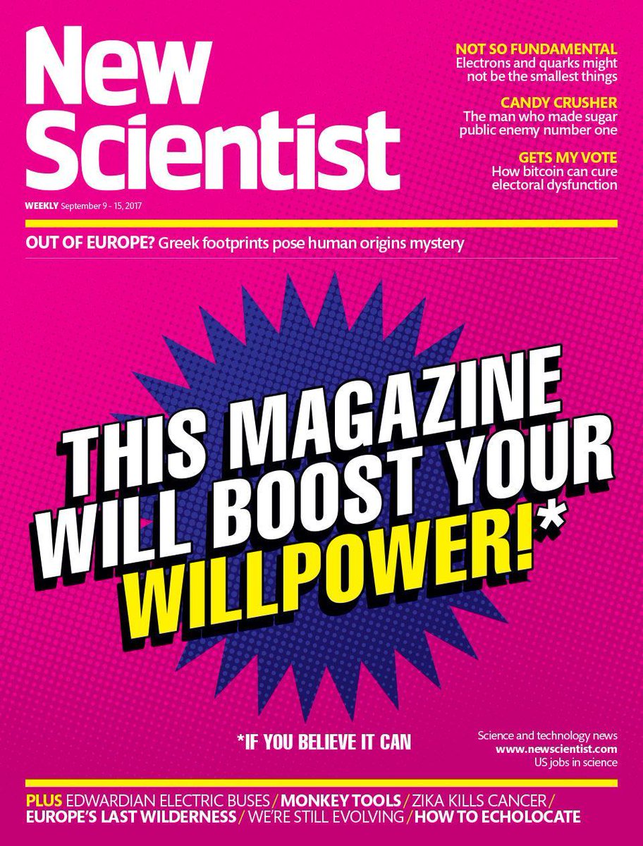 newscientist's tweet image. 🖌️ This magazine will boost your willpower!*

*if you believe it can. Get it on newsstands, in-app or at newscientist.com/subscribe
