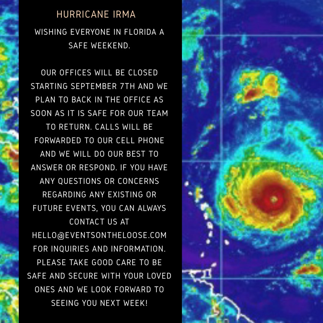 eventsonloose's tweet image. Stay safe!