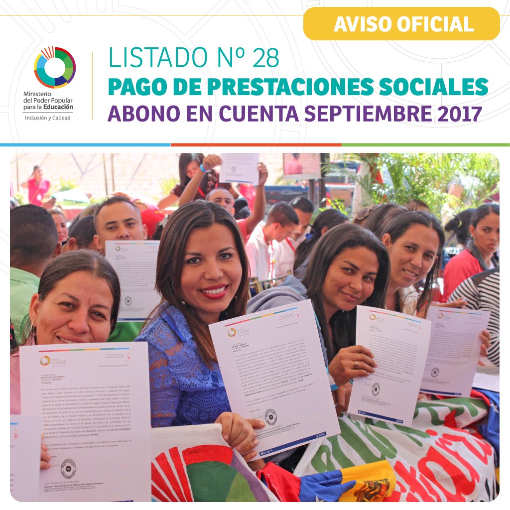 Listado N° 28 de Prestaciones Sociales (Lee +) goo.gl/oKUFvN