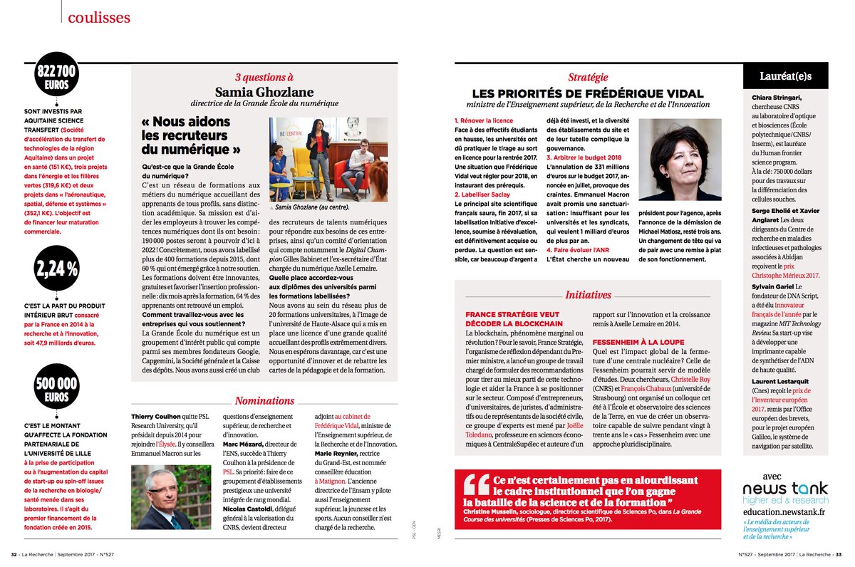 News Tank éducation et recherche (@newstankeduc) on Twitter photo #Nouveau Tous les mois retrouvez les coulisses de l'ESRI par @NewsTankHER dans <a href="/maglarecherche/">La Recherche</a>! #partenariat #presse #Nouveau Tous les mois retrouvez les coulisses de l'ESRI par @NewsTankHER dans <a href="/maglarecherche/">La Recherche</a>! #partenariat #presse