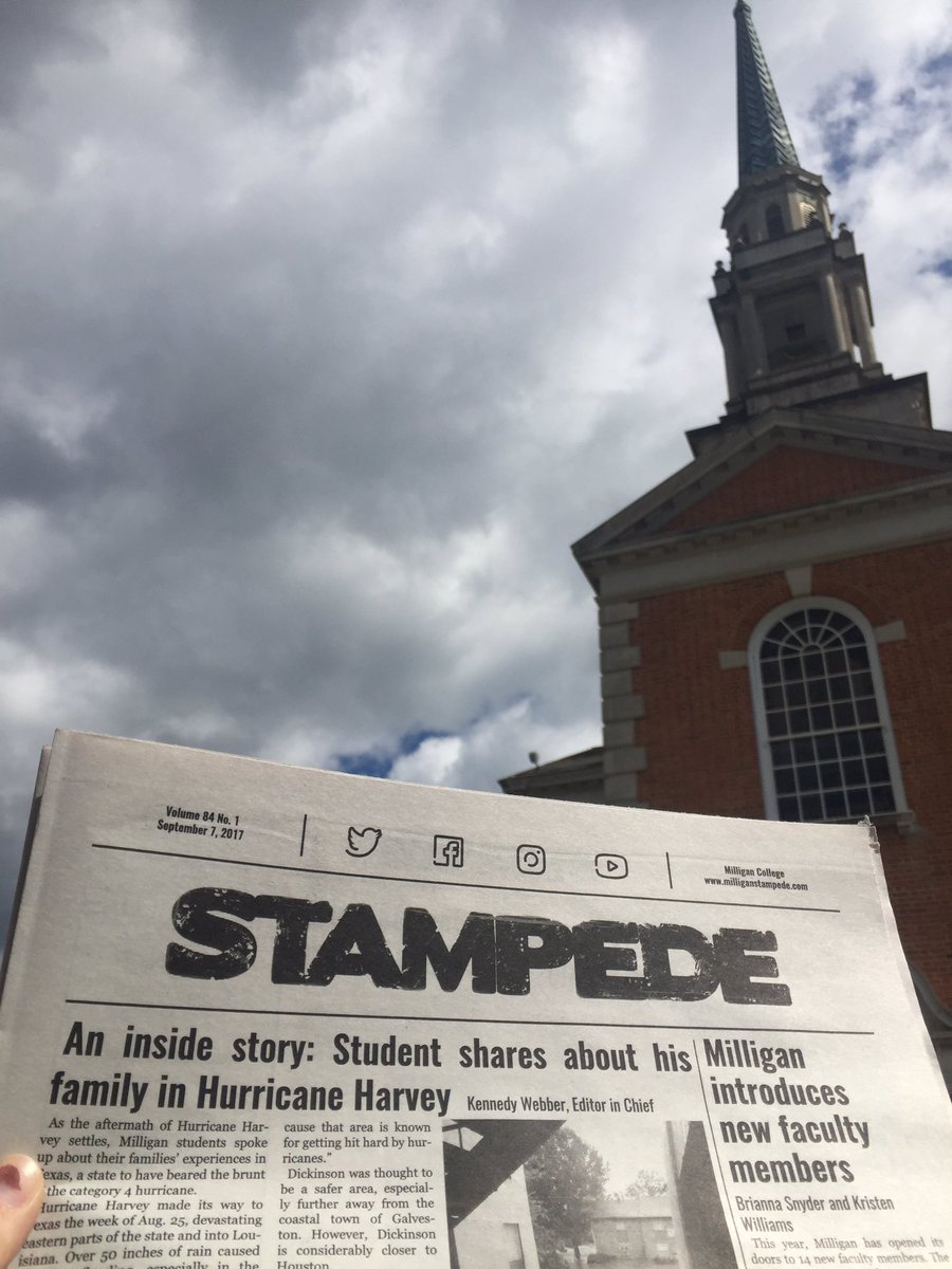 MUstampede's tweet photo. IT'S HERE! The first edition of The Stampede print is here at the start of the semester. Don't miss out, it's a good one! #MCStampede https://t.co/6IsruIHoQk
