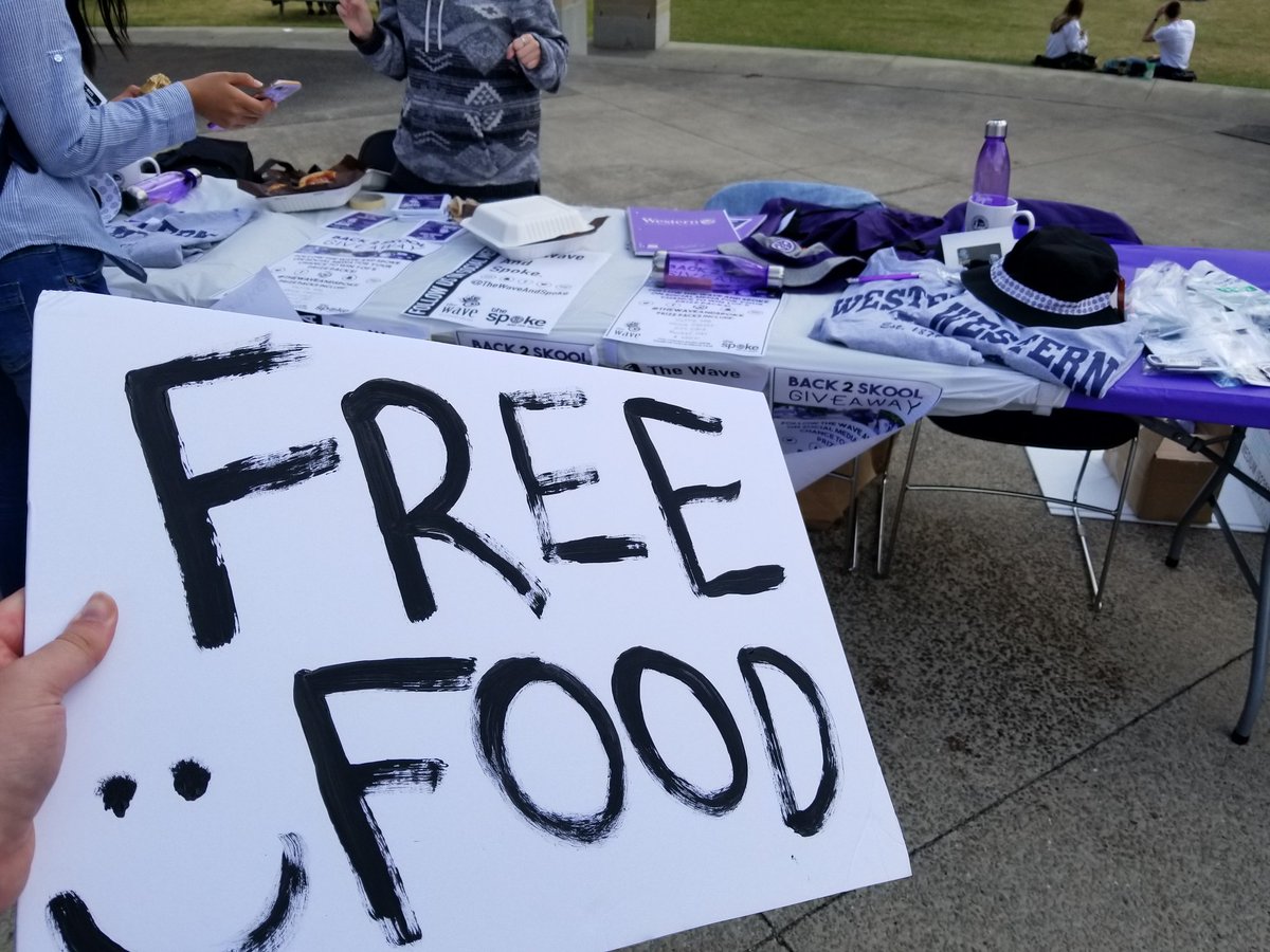 FREE FOOD. COME SEE US.