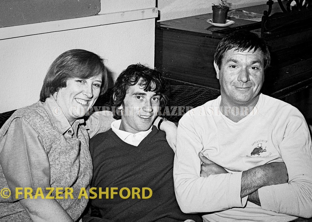 Remembering the late #MichaelElphick who died #OnThisDay, 2002. Pictured with #KateWilliams & #PhilDaniels at a #Quadrophenia reunion, 1982.