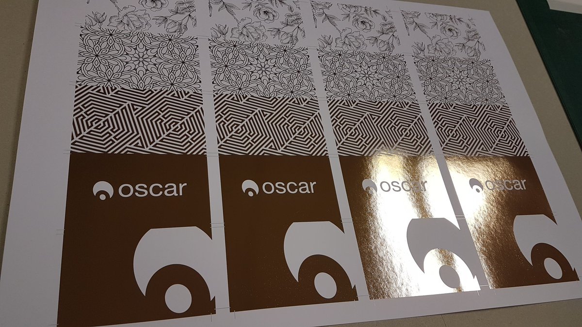 Foiling on your cards for a really lovely effect,  now at Oscar.