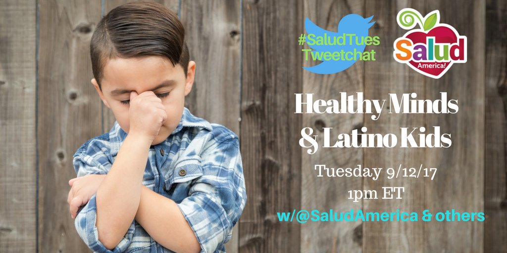 SaludAmerica's tweet photo. #ChatStress, join #SaludTues as we unveil new research on "Mental Health and Latino Kids" at 1pmET on Sept 12. #straus17 https://t.co/bFuTkW9rPH