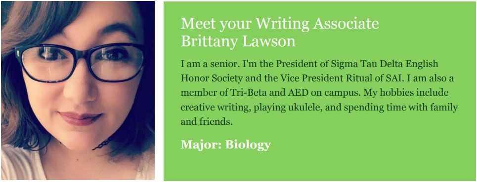 CmuWriting's tweet photo. Come see Brittany on Fridays from 2-4. You can schedule an appointment at https://t.co/gv39KCmp3J . https://t.co/hcktQLsqaz
