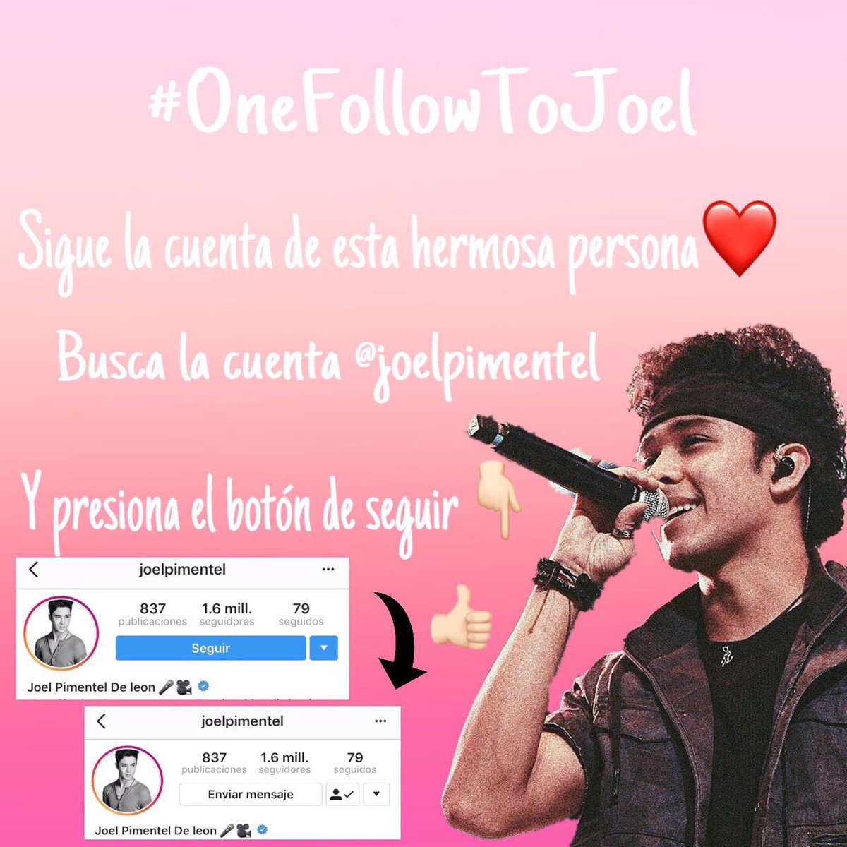 JoelPanamaOF's tweet photo. Recuerden seguir compartiendo la cuenta de @itsjoelpimentel en ig ๐๐ vamos por esos 1.7 M ๐ #OneFollowToJoel #TeamPimentel #CNCO https://t.co/PExIRtqvGW