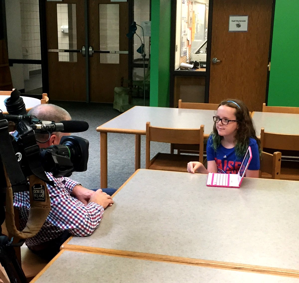 Prairie_Pride's tweet photo. Iowa Public Television is on the Prairie campus today doing a story on assistive technology and personalized learning in the classroom. https://t.co/3X8ByFU3e1