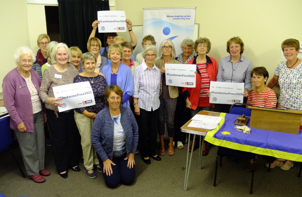 SIGrangeoSands's tweet photo. Grange Soroptimists support the Mines adisory Group ( MAG) calling for a ban on Landmines #LandmineFree2025  @ukpacc, @sigbi1 https://t.co/0EYcgBQZIJ