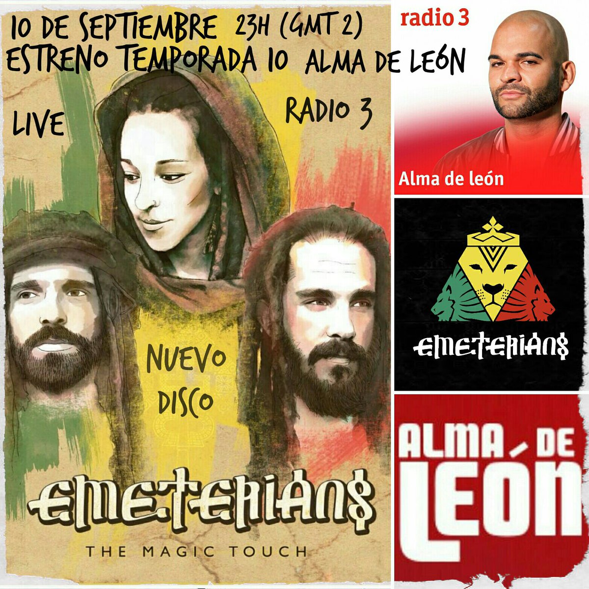 radio3_rne's tweet photo. .@almadeleonr3 estrena su 10º temporada el domingo con la presentación del nuevo disco de @Emeterians https://t.co/HBUUbo4WmL https://t.co/dcsATlrPRm